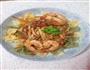 鲜虾鸡丝蝴蝶面的做法图解3