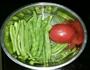 蕃茄炒四季豆的做法图解1