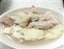 花菜炝肉汤的做法图解7