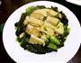 煎裹蛋豆腐炒青菜的做法图解2