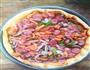 培根小火腿蔬果披萨的做法图解6