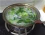 油麦菜虾仁粥的做法图解3