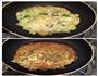 芹菜叶双菇鸡蛋米饭饼的做法图解4