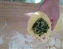 韭菜虾皮玉米面蒸饺的做法图解5