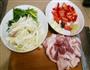 荞菜炒肉的做法图解3