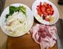荞菜炒肉的做法图解3