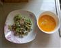 宝宝食谱—香菇苦瓜虾仁蛋饼的做法图解1