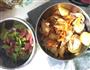 香菇鸡肉青椒腊肠焖饭的做法图解3