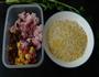 海参肉饼小米饭的做法图解1