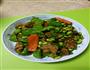 毛豆炒肉片的做法图解3