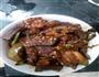 红烧肉茄子的做法图解1