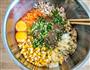 玉米胡萝卜香菇猪肉饺子的做法图解4