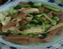 炒青菜百叶火腿肠的做法图解1