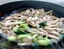 油菜炒蘑菇的做法图解4
