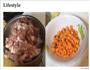 胡萝卜肉丁的做法图解1