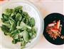 青菜虾仁面的做法图解1