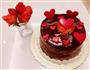 草莓夹心巧克力淋面蛋糕+草莓玫瑰花的生日祝福的做法图解9