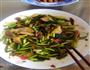 蒜苔炒腊肉的做法图解2