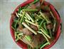 蒜苔炒腊肉的做法图解3