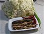 酱油肉炒花菜的做法图解1